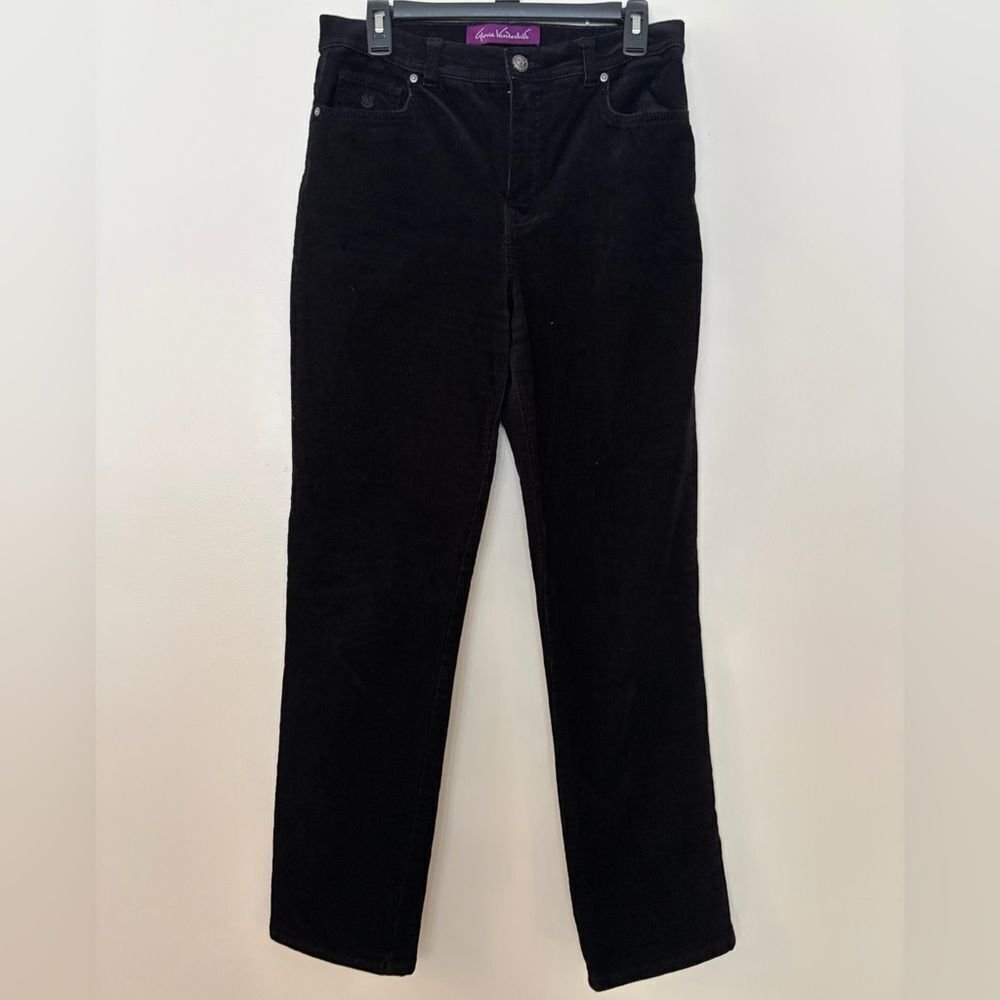 Gloria Vanderbilt Black Corduroy Trousers
